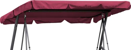 Quick Star Hollywoodschaukelersatzdach Bordeaux - Universaldach für Hollywoodschaukeln, wetterfest mit 100% Polyester und PVC-Beschichtung, perfekt für entspannte Stunden im Freien.