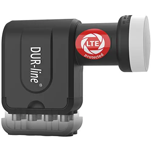 DUR-line +Ultra Octo LNB - 8 Teilnehmer schwarz mit LTE-Filter, 8-fach, Full HD und 4K für gestochen scharfes Fernseherlebnis
