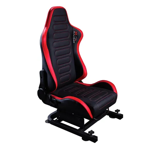 X Rocker XR Racing Chicane Gaming-Stuhl - Bürostuhl mit Rennsitz-Design, teilmontiert, aus hochwertigem Kunstleder für ultimativen Komfort beim Gaming.