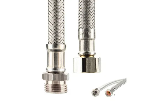 tecuro Flexschlauch DN 8 - Sanitärinstallation mit KTW-A-DVGW Zertifizierung - Flexibler Verbindungsschlauch für Sanitäranlagen, druckbeständig bis 10 bar, ideal für Armaturen und Geräteventile. Temperaturbereich von -5°C bis 70°C.