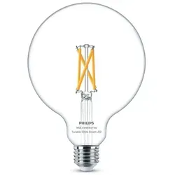 Philips LED Smart Filament  G125 Globe 7W = 60W E27 klar 806lm CCT 2700K-6500K Dimmbar WiZ Google Alexa Bluetooth Wifi