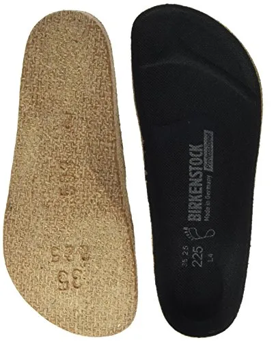 Birkenstock Professional Ersatzfußbett für Arbeitsclogs, Schwarz - Einlegesohlen aus Kork mit waschbarer Textil-Acrylgewebe-Oberfläche, ideal für Komfort und Hygiene in der Arbeitsumgebung.