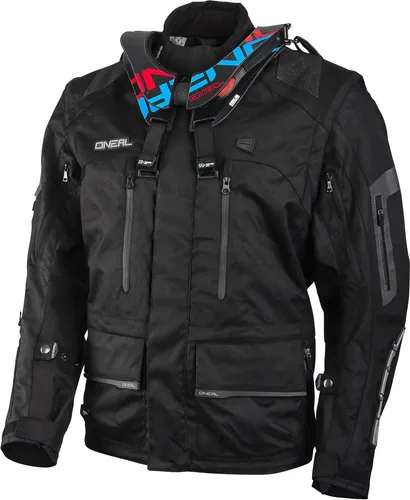 O NEAL Enduro-Jacke - Wasserabweisend, Protektorentaschen für maximale Sicherheit, ideal für Motorrad- und Motocross-Fans, Größe S, Schwarz