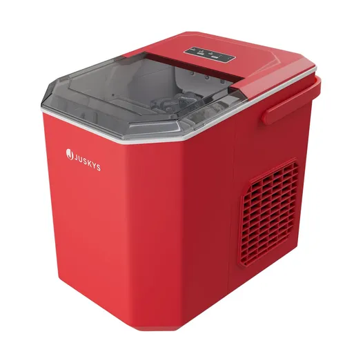 Juskys Eiswürfelmaschine IceOracle - Mini Eiswürfelbereiter für 12 kg Eis pro Tag, schnelle Produktion in 6-13 Minuten und integrierte Selbstreinigungsfunktion