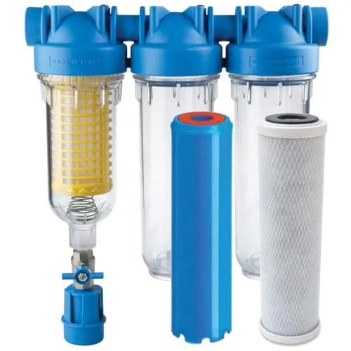 purway Crystal Group HYDRA Ironmaster 1" Set Eisenfilter - Pumpenzubehör für Brunnen- und Hauswasserfilter, entfernt effektiv Eisen, Chlor und Schadstoffe, sorgt für sauberes Wasser und verbessert den Geschmack.