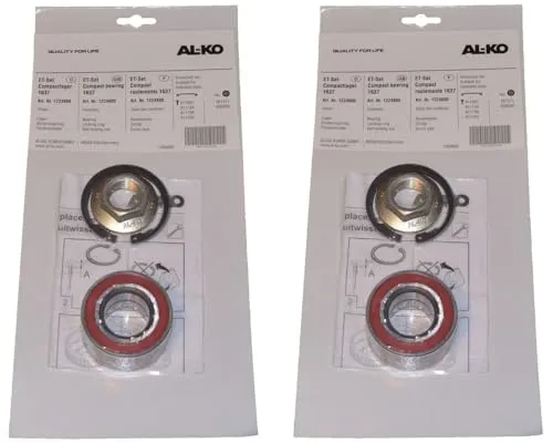 FKAnhängerteile 2 x ALKO Radlager 1224800 Lager 60/30x37 mm + Zubehör - Kompaktlager Ecolager