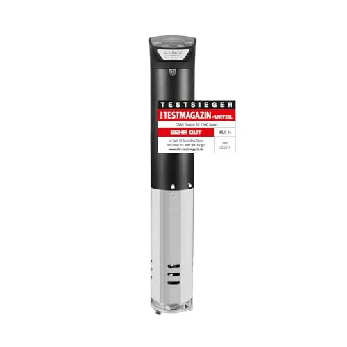 CASO SV 1200 Smart - Sous Vide Garer - Sous-Vide Garer mit 1200 Watt Leistung und CASO Control App, ideal für präzises Garen und vielseitige Anwendungen wie Joghurt und Babynahrung.