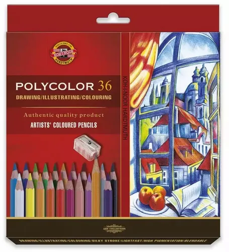 KREDKI KOH-I-NOOR POLYCOLOR 3835 36 KOLORÓW Koh-I-Noor 8593539318743