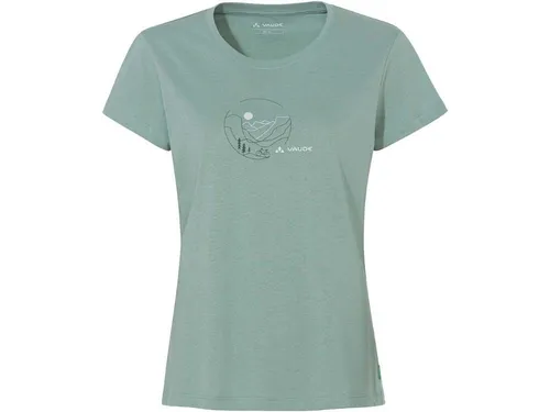 Vaude Damen Cyclist V T-Shirt in Größe XS - grün - Funktionelles T-Shirt aus Bio-Baumwolle, ideal für Radfahrer und umweltbewusste Sportler.