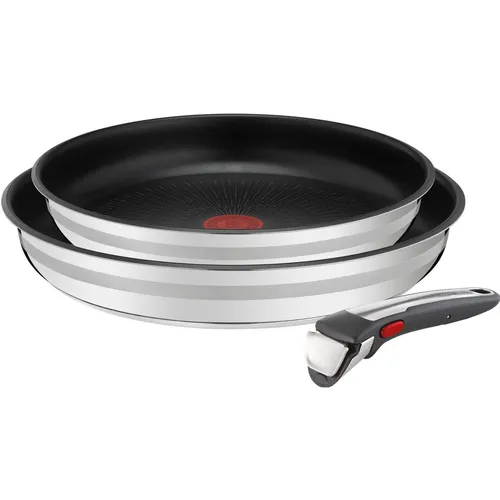 Tefal Jamie Oliver Ingenio G6 Bratpfanne 28 cm - Edelstahl-Pfanne mit innovativem abnehmbaren Griff, ideal für platzsparendes Kochen und vielseitige Einsatzmöglichkeiten in der Küche.