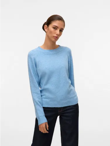 VERO MODA Damen Pullover Blue Jasper - Stylischer Pullover für Damen in Blue Jasper, mit weicher Haptik und regulärer Passform – ideal für den Alltag und vielseitig kombinierbar.