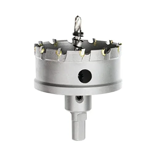 Meccion Lochsäge Hartmetall-Bohrer, Hochwertiger TCT Metall Lochsäge Bohrer für Edelstahl, Eisen, Legierung, Holz, Kunststoff (70mm)