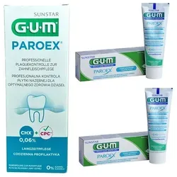 GUM Mundspülung GUM Paroex 0,06% CHX Mundspülung + 2x GUM Paroex Zahnpasta 0,06%