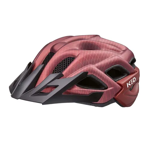 KED Unisex Jugend Status Jr. Fahrradhelm - Maroon Red Matt, 49-54 - Fahrradhelme mit MAX Shell-Technologie für höchsten Schutz, Anpassungssystem Quicksafe und reflektierenden Elementen für mehr Sicherheit.