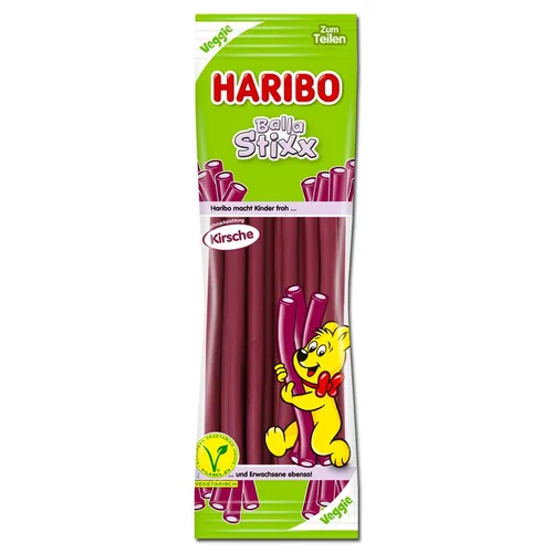  Haribo Balla Stixx Kirsch, Fruchtgummi, 200g Beutel 8,15€/1kg
