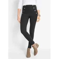 bonprix Leggings aus Punto Di Roma, doppelt gewebter Stoff, Skinny Fit schwarz 56/58 (XXXL)