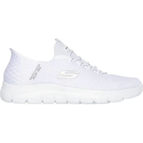 Skechers Summits Sneaker Herren - Weiß, Größe 41 1/2 - Bequeme Sneaker mit Slip-Ins Fersenpanel und atmungsaktivem Mesh, ideal für den Alltag; ausgestattet mit Air-Cooled Memory Foam für maximalen Komfort.