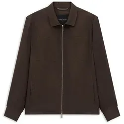 bugatti Herren Blouson mit Leinen - Elegante Leinenjacke mit praktischen Brust- und Leistentaschen. Der sichtbare Reißverschluss und der Gummi-Rumpfsaum sorgen für einen modernen Look. Ideal für stilvolle Anlässe und den täglichen Gebrauch.