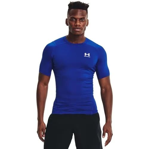Under Armour Herren UA HG Armour Comp SS - Kurzes Funktionsshirt für Herren, schnelltrocknend und mit Kompressionspassform, ideal für intensives Training und optimale Bewegungsfreiheit.