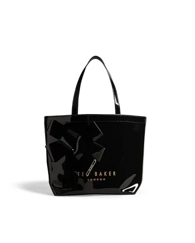 Ted Baker Damen Nikicon Vinyl-Schleife Shopper, Schwarz - Damen-Shopper mit eleganter Vinyl-Schleife, perfekt für stilbewusste Frauen, die Funktionalität und Design schätzen.