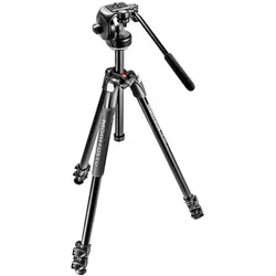 Manfrotto MK290XTA3-2W XTRA Alu-Stativ inkl. 128RC Video-Neiger - Robustes, leicht transportierbares Stativ für verwacklungsfreie Fotos und Videos