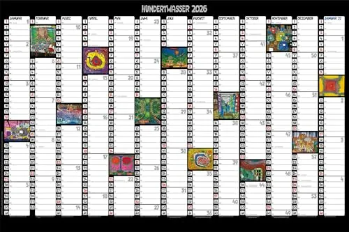 Hundertwasser Jahresplaner Art 2026