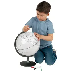 Beschreibbarer Globus - Schulbücher & Lernhilfen – Der vielseitige Globus zum Ausmalen fördert das geografische Verständnis und kann immer wieder bemalt und beschriftet werden.