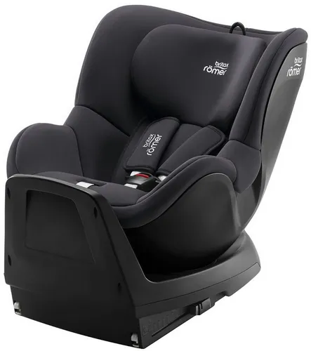 BRITAX RÖMER Reboarder DUALFIX PLUS, Midnight Grey - i-Size Kinderautositz für Kinder von 40-105 cm, mit 360° Drehfunktion für einfaches Einsteigen und ISOFIX-Installation für maximale Sicherheit.