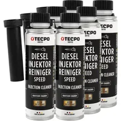 6x TECPO Diesel SPEED Injektor Reiniger Ester, 300 ml - 6x 300 ml TECPO Diesel Injektor Reiniger für effektive Reinigung. Ideal für moderne Dieselsysteme, sorgt für optimale Schmierung und verbessert das Kaltstartverhalten. Schützt vor Ablagerungen und sorgt für einen reibungslosen Betrieb.