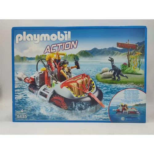 PLAYMOBIL 9435 Luftkissenboot mit Unterwassermotor - Sonstige, spielerisches Abenteuer mit Unterwassermotor für spannende Erlebnisse im Wasser, ideal für Kinder ab 3 Jahren.
