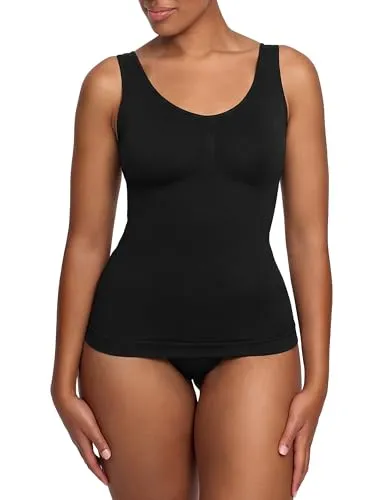creamy fabrics Damen Figurformendes Shapewear Tanktop – Nahtloses Top für eine elegante Silhouette - Starke Kompression für Bauch und Taille: Das figurformende Tanktop sorgt für eine schlanke Linie und hohen Tragekomfort. Ideal als Unterzieh-Top für jeden Anlass – unsichtbar und flexibel kombinierbar.