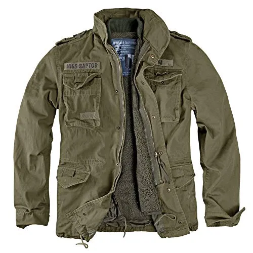 bw-online-shop M65 Jacke Raptor (Sale) oliv, Größe 6XL - Funktionsjacken mit herausnehmbarer Innenjacke, ideal für jede Jahreszeit. Hochwertige Baumwolle und warmes Teddyfell sorgen für besten Tragekomfort und Stil.