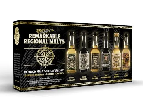 Douglas Laing Miniatur - Remarkable Regional Malts - Tastingset - Whisky Tastingset mit Blended Malts aus fünf Regionen, ideal für Whisky-Liebhaber, um die Vielfalt von Douglas Laing zu erleben.