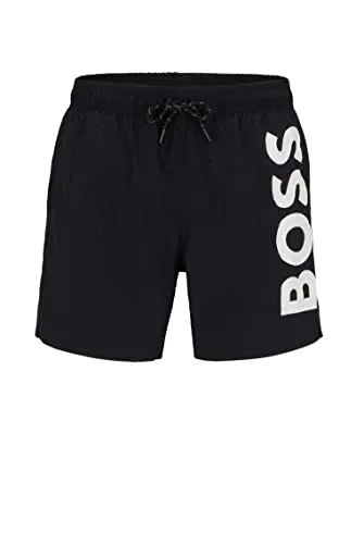 BOSS Octopus Swimshort Herren Schwarz - Elegante BOSS Octopus Swimshort aus 100 % Polyamid – schnell trocknend, mit elastischem Bund und praktischen Taschen. Ideal für Strand und Pool, vereint Stil und Komfort für unbeschwerte Sommertage.