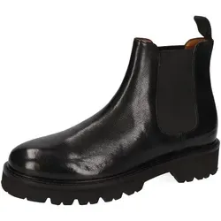 Melvin & Hamilton Regine 8 Leder-Chelsea Boots für Damen Stiefelette Plateausohlen, Echtes Leder, Vegetabile Gerbung schwarz 39 EU