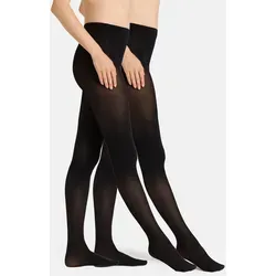 s.Oliver Feinstrumpfhose fine everyday (2er Pack) mit nahtloser Verarbeitung schwarz 42