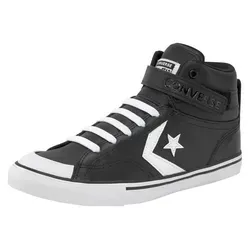 Converse PRO BLAZE STRAP LEATHER Sneaker - Stylische knöchelhohe Sneaker in Schwarz-Weiß aus hochwertigem Leder mit praktischem Klettverschluss – ideal für sportliche Looks und optimalen Tragekomfort.