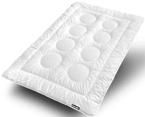 Dunlopillo Fusion Ganzjahresdecke 135x200 cm - Bettdecken mit 100% Premium Baumwolle, atmungsaktiv und hypoallergen. Genießen Sie ein angenehmes Schlafgefühl durch innovative Helix-Fasern und Dreamium®-Technologie für optimale Wärmeisolierung.