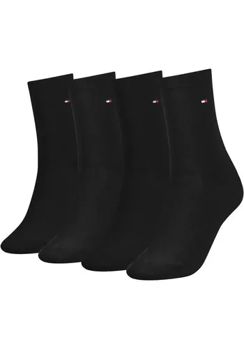 Tommy Hilfiger TH WOMEN 4P SOCK ECOM - Damen Socken - Hochwertige Sportsocken aus Baumwollmischung mit Logostickerei, ideal für den Alltag. Weiche, handgekettelte Zehennaht für höchsten Komfort und ein elegantes Design. Perfekt für jede Woche, 4 Paar im Multipack.