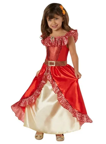 Rubie ́s Prinzessin-Kostüm Disney's Elena von Avalor - Stylisches Kinderkostüm der karibischen Prinzessin, ideal für Karneval oder Theateraufführungen. Hergestellt aus 100% Polyester für komfortables Tragen.