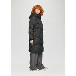 Q/S by s.Oliver Damen Steppjacke 2158755, Grau/Schwarz - Funktionsjacke mit Stehkragen und fixierter Kapuze, ideal für wechselhaftes Wetter und stylish im Loose Fit Design.