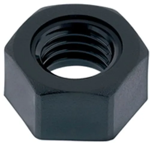 Kunststoff Mutter Sechskantmutter M6 Nylon 6.6 schwarz 10 Stück