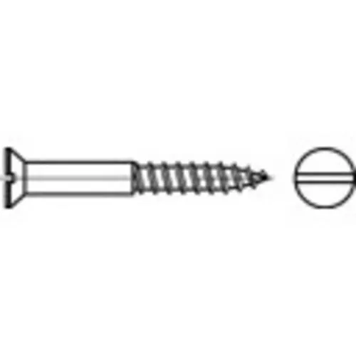 TOOLCRAFT TO-5447085 Senk-Holzschraube 6mm 70mm Schlitz DIN 97 Messing 100St.