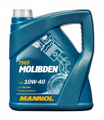 Mannol 7505 Molibden 10W-40 Motoröl 5 Liter - Hochleistungs-Motoröl mit Molibden für optimale Schmierung und Schutz, ideal für hohe Belastungen und lange Lebensdauer von Motoren.
