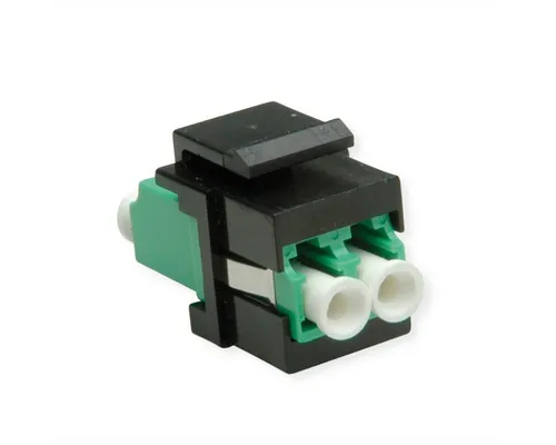 ROLINE Keystone LWL-Adapter LC/LC Duplex, Single Mode Glasfaserkabel, OS2, APC