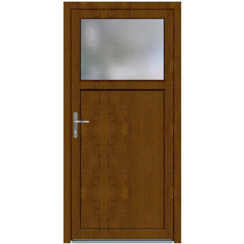 Panto Nebeneinganstür Kunststoff Modell K501 – 98 x 198 cm DIN links in golden oak - Nebeneingangstüren aus robustem Kunststoff, wetterfest und mit elegantem golden oak Finish für eine stilvolle Eingangslösung.