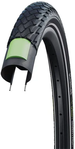 Schwalbe City-Fahrradreifen Green Marathon HS 620 - 2er-Set - Fahrradreifen mit überragendem Pannenschutz und Laufleistung, umweltfreundlich produziert aus 70% recycelten Materialien, ideal für Fahrräder und E-Bikes.