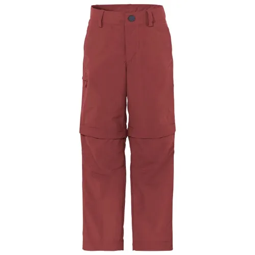 Vaude Kid's Detective Antimos Zip-Off Pants - Funktionshose für Kinder - Outdoorhosen mit Insektenschutz und UV-Schutz, ideal zum Wandern. Farbe: Rot, Größe: 122/128. Flexibel durch Zip-Off-Funktion und bequem durch Stretchmaterial!