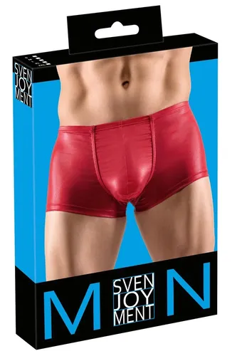 Svenjoyment Sexy Rote Herren Boxershorts S - Glänzend und Stilvoll - Glänzende Boxershorts in verführerischem Rot, Größe S. Ideal für besondere Anlässe oder den Alltag, mit hochwertigem Material für ein angenehmes Tragegefühl.