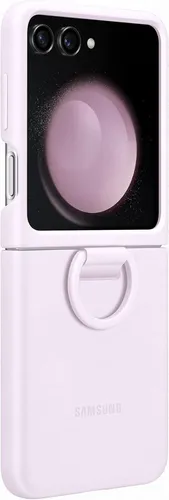 Samsung Silicone Case with Ring EF-PF731 für Galaxy Z Flip5 - Standard Handyhüllen mit weicher Oberfläche und praktischem Befestigungsring für optimalen Halt. Schlank, robust und passgenau für perfekten Schutz und stilvollen Auftritt.